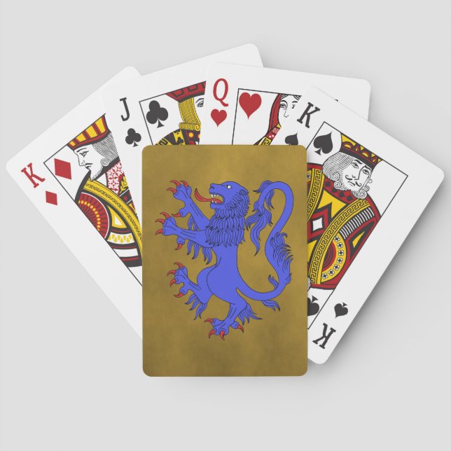 Jeu De Cartes Lion Rampant Azure (dos)