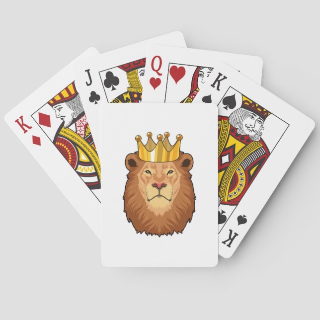 Jeu De Cartes Lion roi avec couronne (dos)