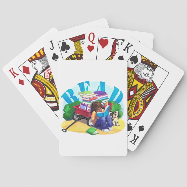 Jeu De Cartes LIRE Livre Wagon Art (dos)