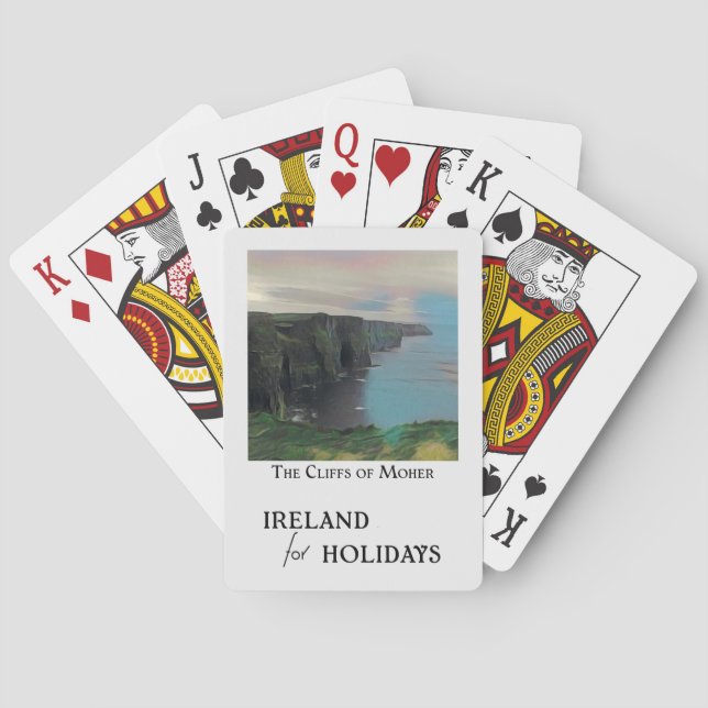 Jeu De Cartes L'Irlande pendant des vacances - les falaises de (dos)