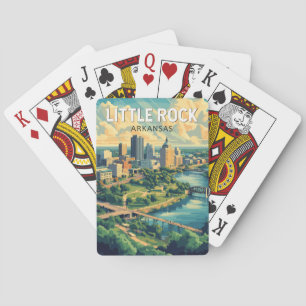 Jeu De Cartes Little Rock Arkansas Travel Art Vintage