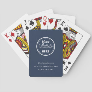 Jeu De Cartes Logo bleu marine minimaliste de marque professionn