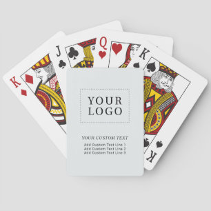 Jeu De Cartes Logo commercial personnalisé de marque grise promo