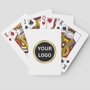 Jeu De Cartes Logo d'affaires blanc et or élégant