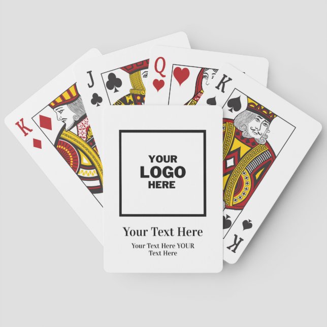 Jeu De Cartes Logo de marque professionnelle personnalisée (dos)