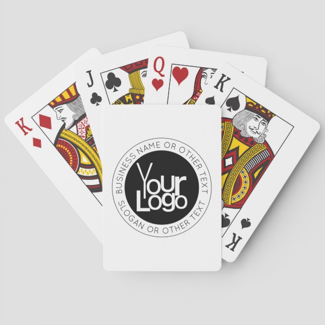 Jeu De Cartes Logo d'entreprise et texte moderne simple modifiab (dos)