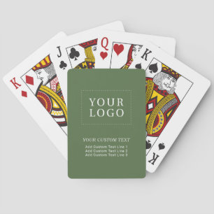 Jeu De Cartes Logo d'entreprise personnalisé de marque verte pro