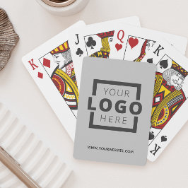 Jeu De Cartes Logo d'entreprise personnalisé gris de marque prom