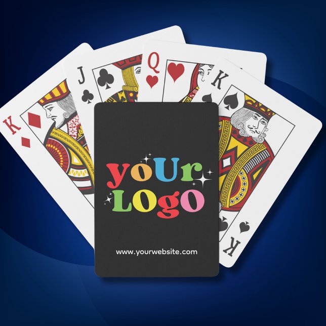Jeu De Cartes Logo d'entreprise personnalisé Noir de marque prom (Créateur téléchargé)