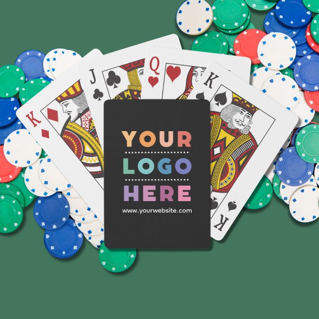 Jeu De Cartes Logo d'entreprise personnalisé Noir de marque prom (Créateur téléchargé)