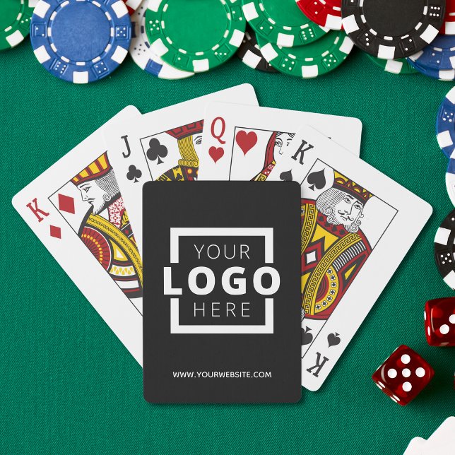 Jeu De Cartes Logo d'entreprise personnalisé Noir de marque prom (Créateur téléchargé)