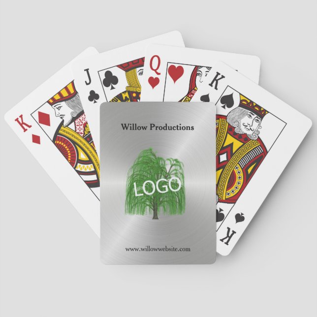 Jeu De Cartes Logo d'entreprise promotionnel Entreprise Argent (dos)