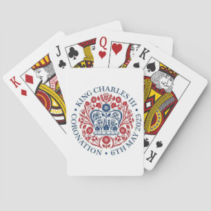 Jeu De Cartes Logo du couronnement King Charles III