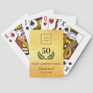 Jeu De Cartes Logo or métal années d'activité