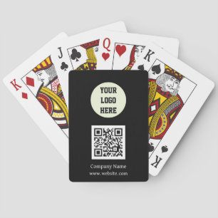 Jeu De Cartes Logo personnalisé Entreprise Code QR noir Entrepri