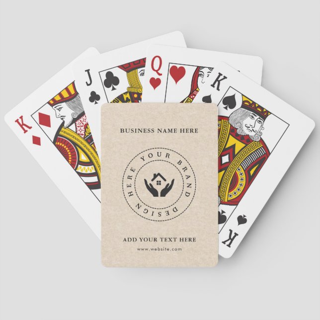 Jeu De Cartes Logo professionnel classique personnalisé et code  (dos)