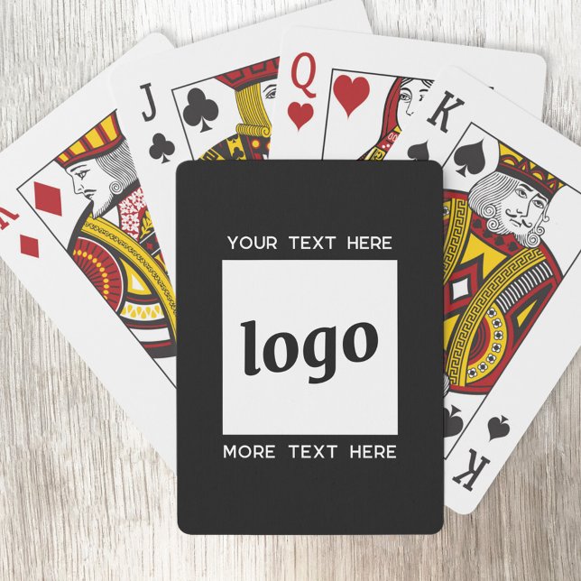 Jeu De Cartes Logo Simple Avec Entreprise Texte (Logo with custom text business promotional playing cards)