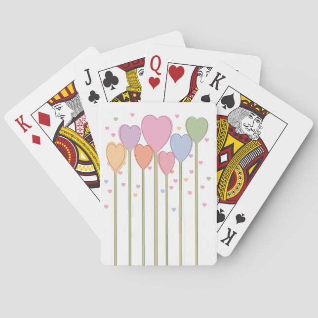 Jeu De Cartes Lollipops du coeur de Whimsical (dos)