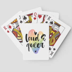 Jeu De Cartes Loud et Queer  Coeur aquarelle