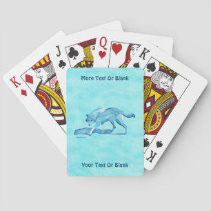 Jeu De Cartes Loup Bleu Sur Neige