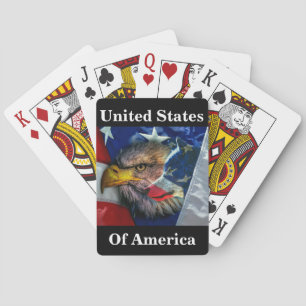 Jeu De Cartes Loup d'aigle patriotique américain