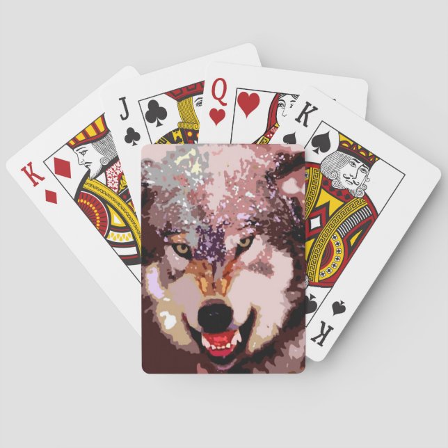 Jeu De Cartes Loup en neige (dos)