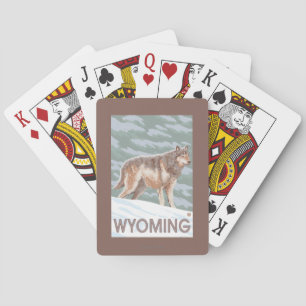 Jeu De Cartes Loup gris StandingWyoming
