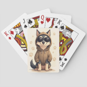 Jeu De Cartes Louveteau drôle Kawaii Wolfhound