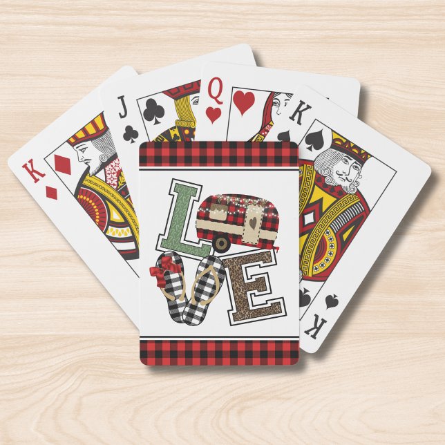Jeu De Cartes Love Camping Moderne Camper Flip Flops (Créateur téléchargé)