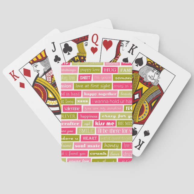 Jeu De Cartes Love Lettres Classique Playing Cartes (dos)