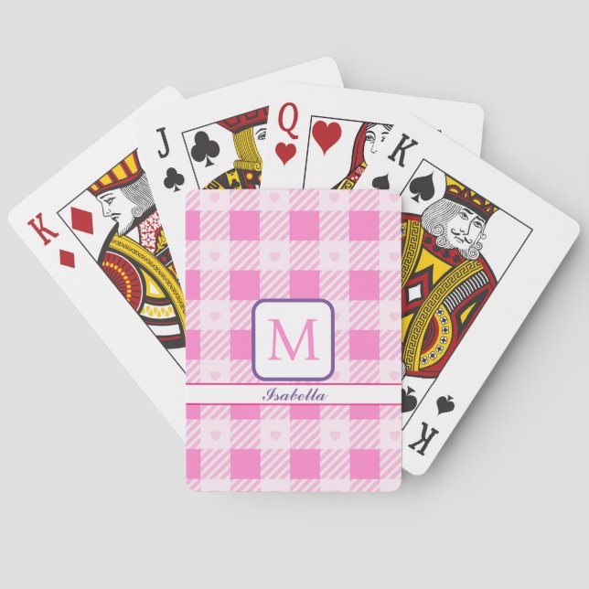 Jeu De Cartes Love Plaid Collection rose moderne (dos)