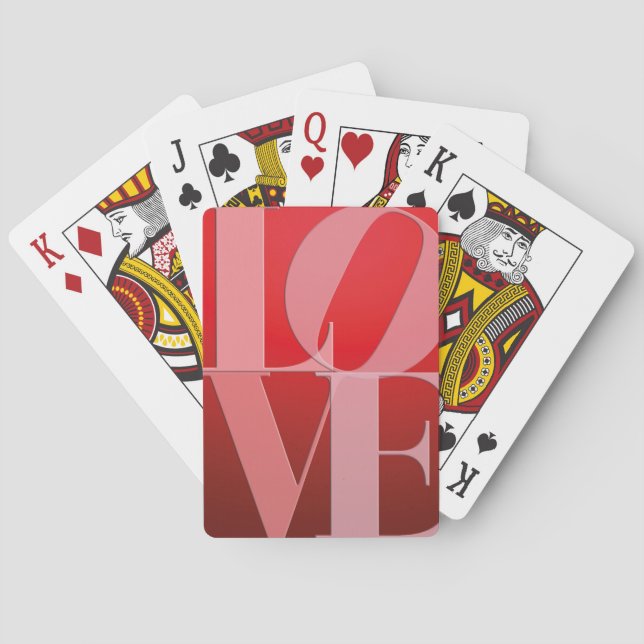 Jeu De Cartes Love Romance Rouge rose (dos)