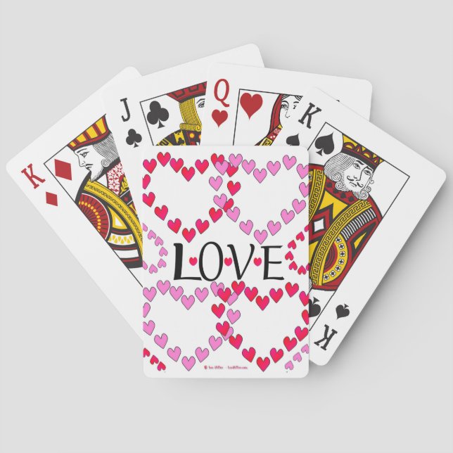 Jeu De Cartes LOVE ROUGE ROSE DE Tiny Hearts (dos)