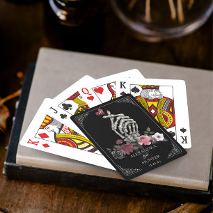 Jeu De Cartes Love Squelette Geste main Halloween Mariage noir
