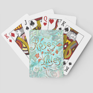 Jeu De Cartes Lovely Vintage Vieux Roses et Lilies Collage
