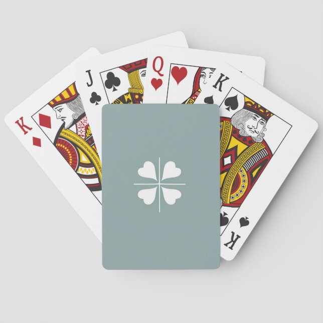 Jeu De Cartes Lucky Poker Card avec trèfle (dos)