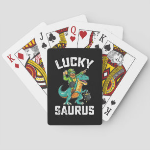 Jeu De Cartes Lucky Saurus Dinosaur T Rex St Patrick's Day