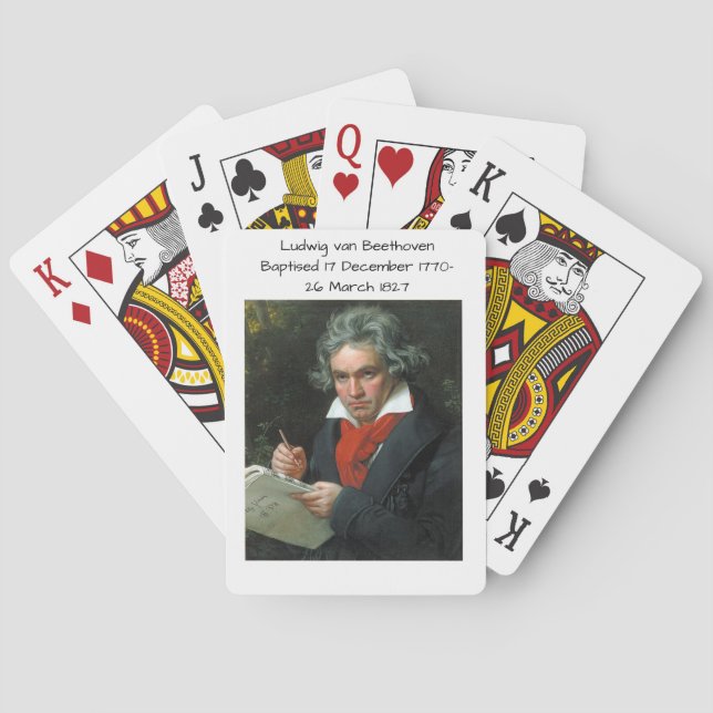Jeu De Cartes Ludwig van Beethoven, 1820 (dos)