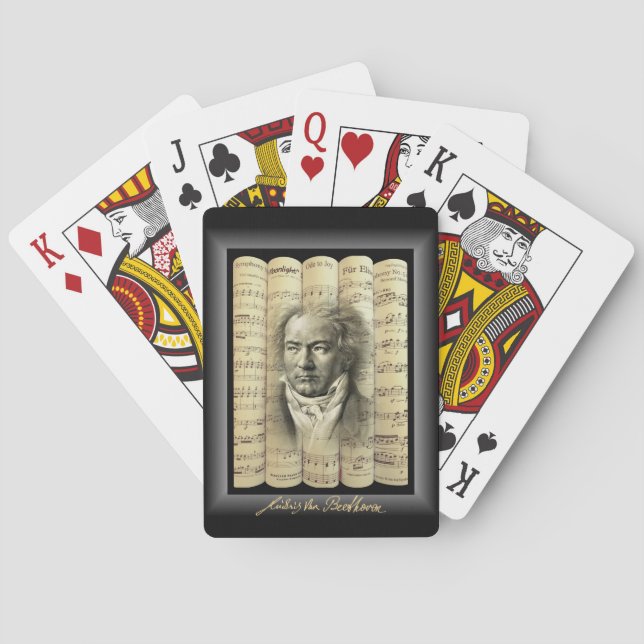 Jeu De Cartes Ludwig van Beethoven~Rolled Classic Sheet Music~ (dos)