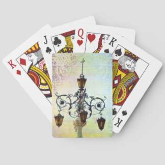 Jeu De Cartes Lumière Plaza avec Arrière - plan Pastel
