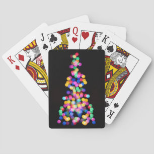 Jeu De Cartes Lumières de Noël floues