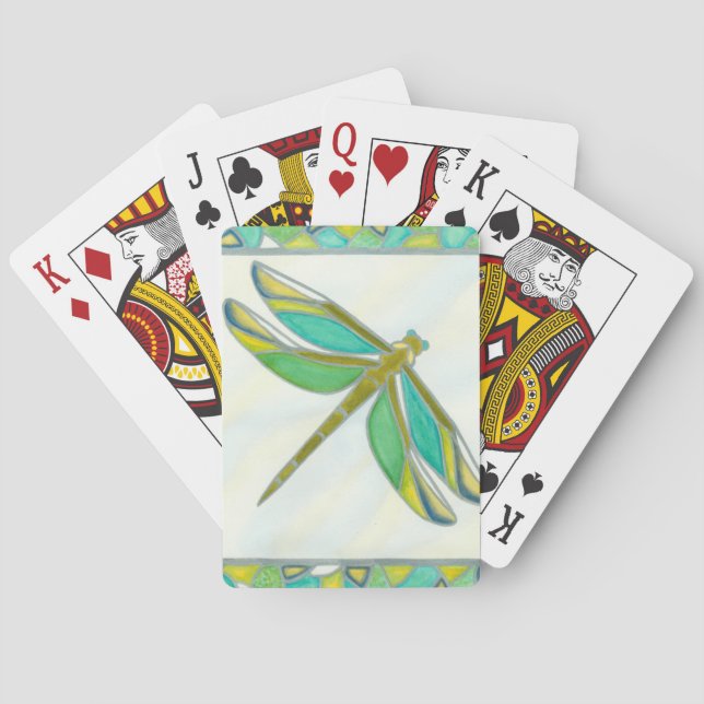 Jeu De Cartes Lumineuse libellule Pastel par Vanna Lam (dos)