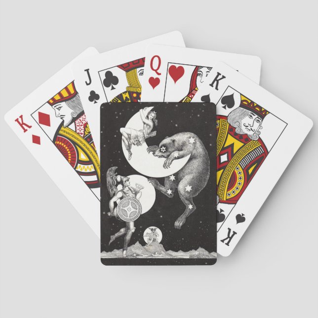 Jeu De Cartes Lune céleste ciel Univers Dieu Nuit Illustration (dos)