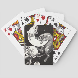 Jeu De Cartes Lune céleste ciel Univers Dieu Nuit Illustration