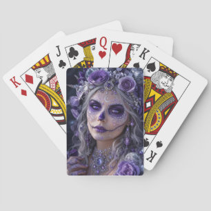 Jeu De Cartes Lune d'Améthyste Calavera – Jour Pourpre de la Fêt
