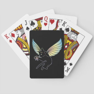 Jeu De Cartes Lune de chat cosmique et étoiles