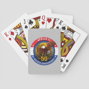 Jeu De Cartes Lune patriotique Eagle de cinquantième