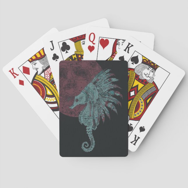 Jeu De Cartes lune rouge (dos)