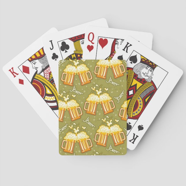 Jeu De Cartes Lunettes De Bière Motif (dos)