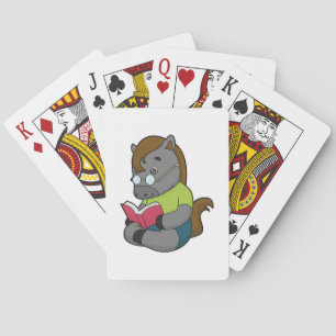 Jeu De Cartes Lunettes de livre Nerd de cheval